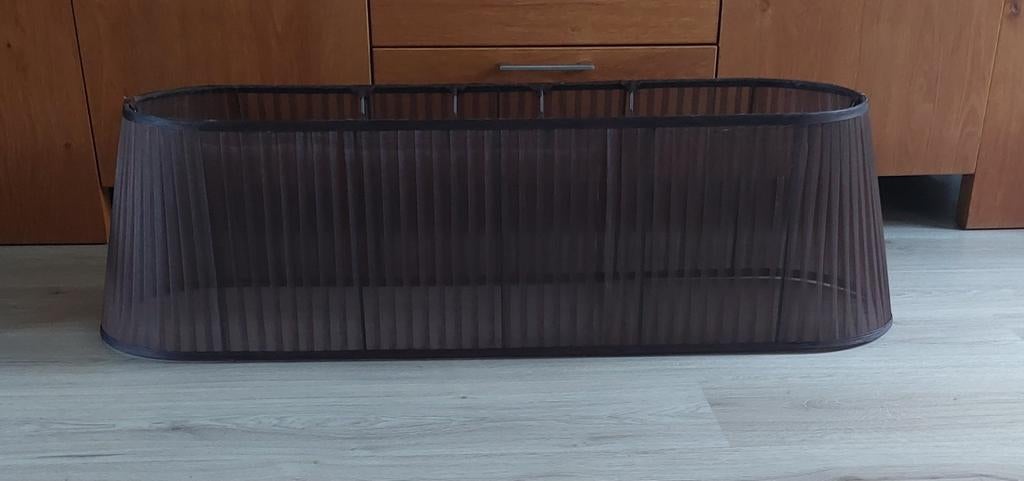 Ovale bruine lampenkap, Huis en Inrichting, Ophalen, Gebruikt, Ovaal, Bruin