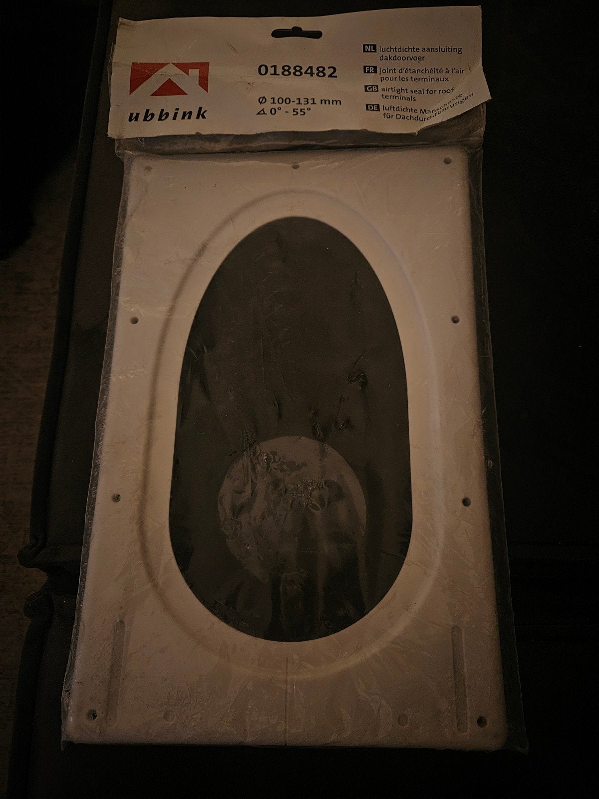 Nieuw: Ubbink Luchtdicht Dakdoorvoermanchet Ø100-131 mm, Kunststof, Zwart, Overige typen, Nieuw