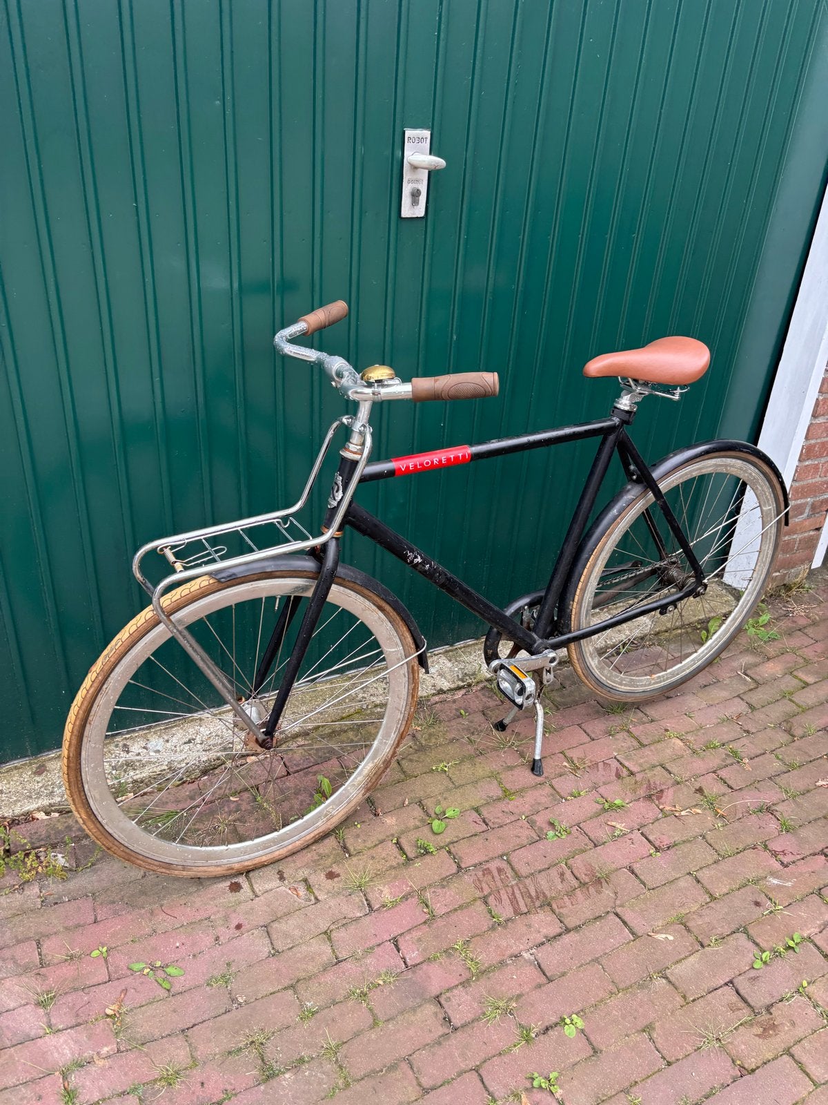 Veloretti fiets met voordrager - Roest op sommige plekken, Terugtraprem, Zo goed als nieuw, 53 tot 57 cm, Ophalen