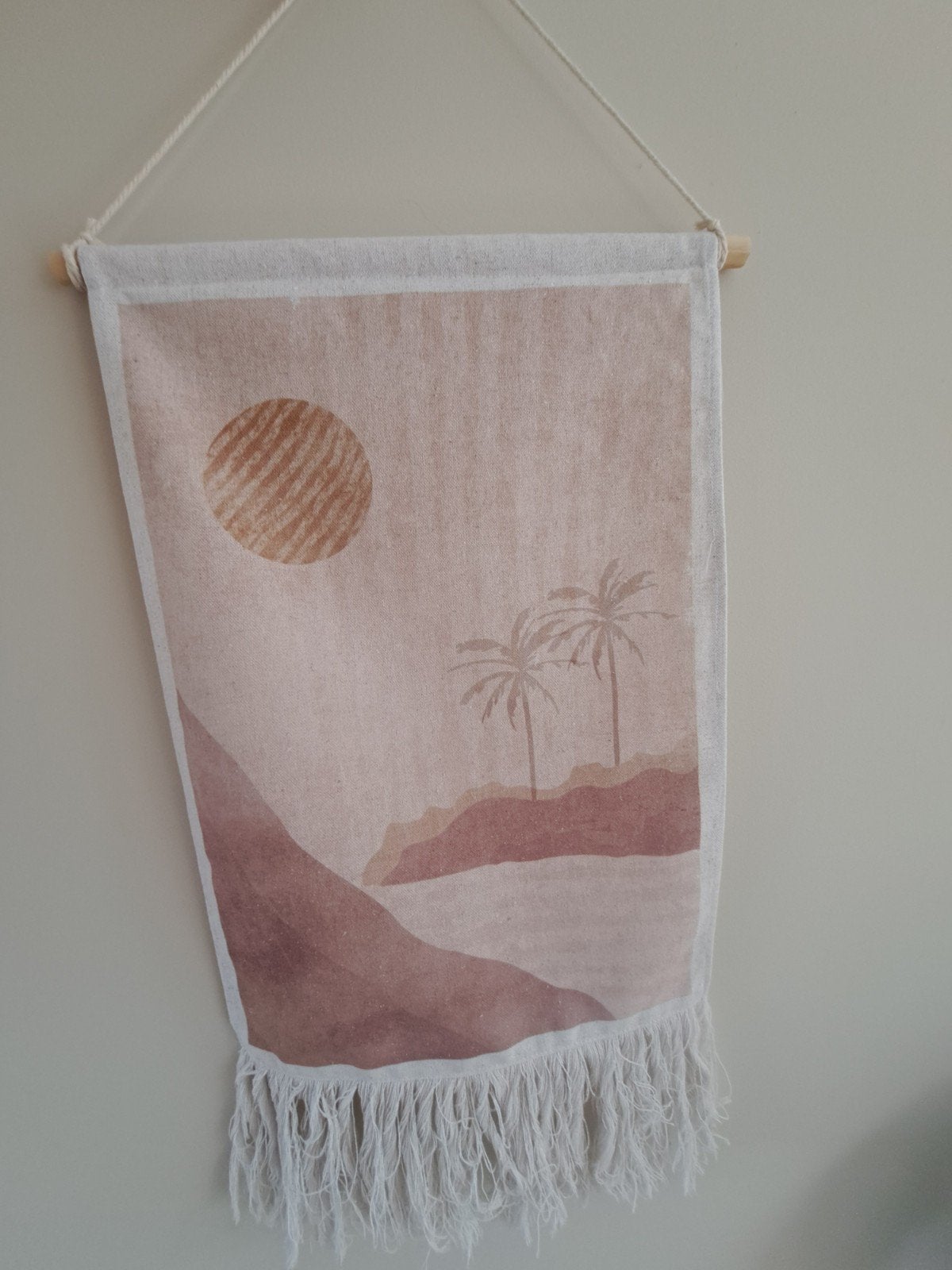 wandkleed met palmbomen en zon, Ophalen of Verzenden