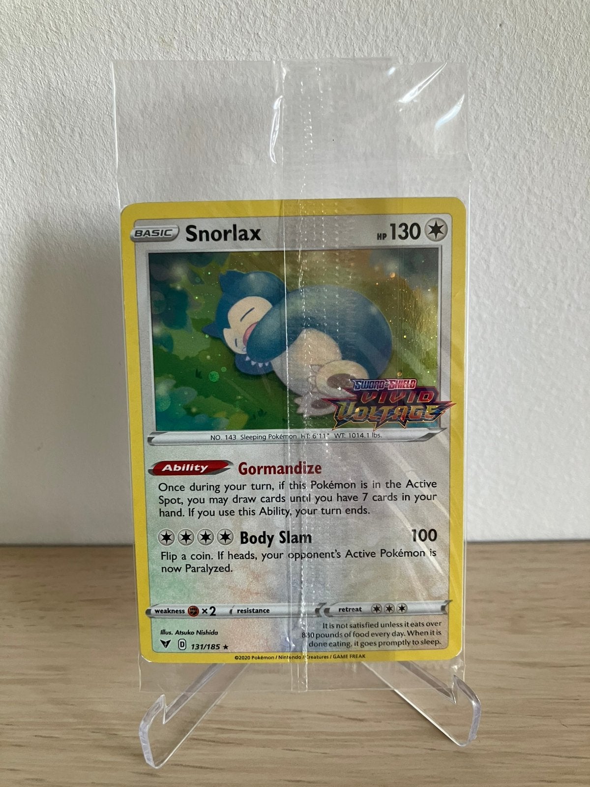 Snorlax 131/185 promo stamped GESEALD, Ophalen of Verzenden, Nieuw, Losse kaart, Foil