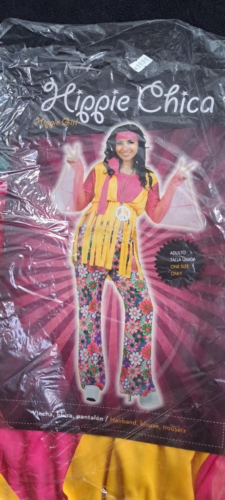 Nieuw Power Flower Hippie Pak Maat M, Maat 38/40 (M), Nieuw, Ophalen of Verzenden, Overige thema's