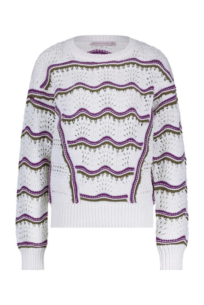 Mooi Nieuw ajour trui Studio Anneloes S 36/38 en L 40/42 wit, Kleding | Dames, Ophalen of Verzenden, Nieuw, Maat 42/44 (L), Wit