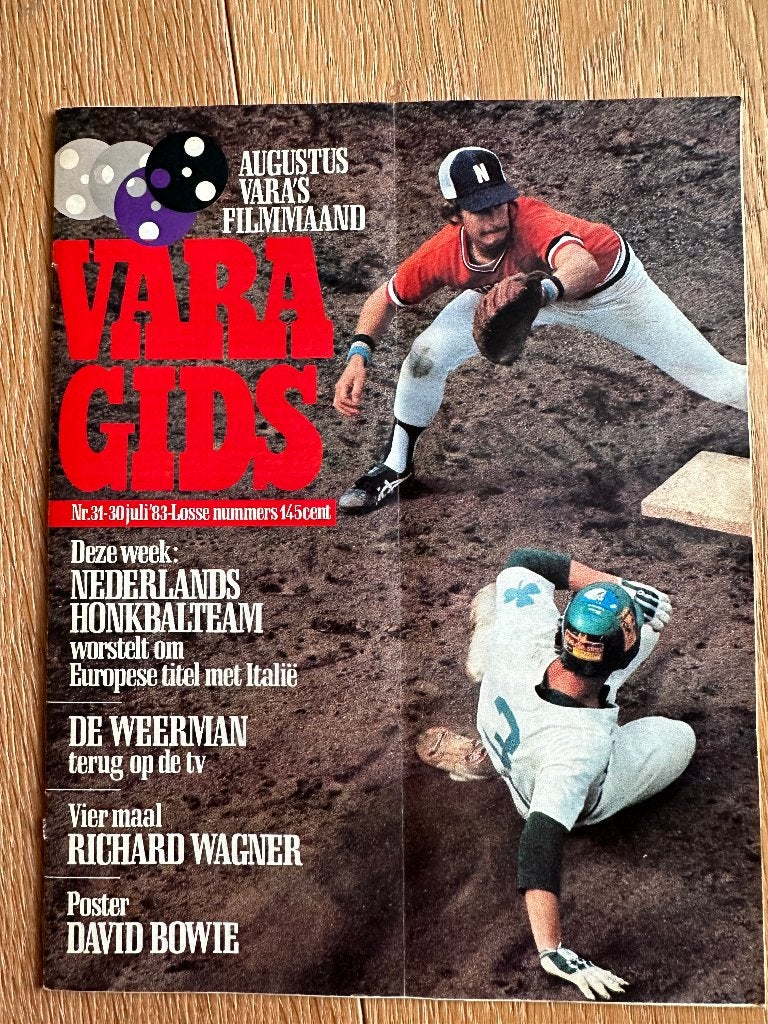 VARA Gids 30 juli 1983, met Honkbal, David Bowie, Ophalen of Verzenden, Gelezen, Muziek, Film of Tv