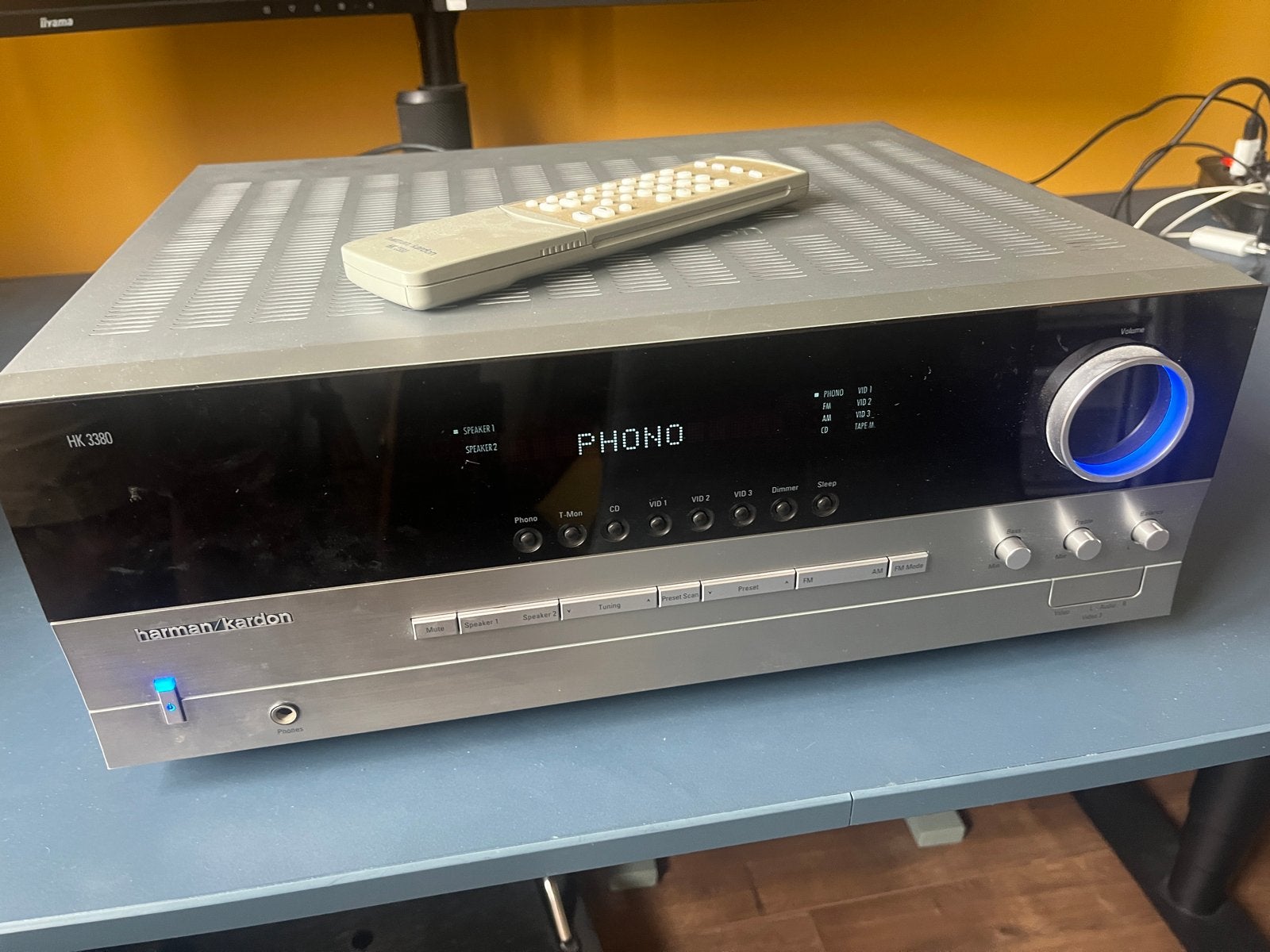 Harman Kardon HK 3380 stereo receiver / versterker, Zo goed als nieuw, 60 tot 120 watt, Stereo, Ophalen