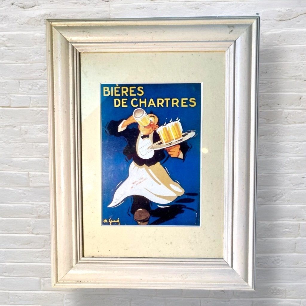 Vintage reclamebord – Bières de Chartres – O.K. Gérard, Huis en Inrichting, Minder dan 50 cm, Ophalen of Verzenden, Zo goed als nieuw