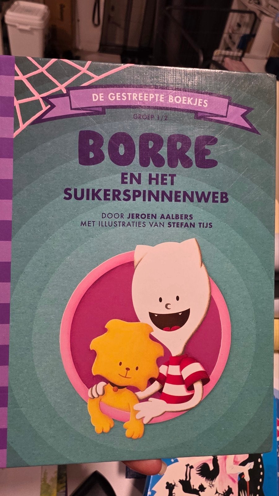 Borre en het Suikerspinnenweb - De Gestreept Boekjes, Ophalen of Verzenden, Gelezen, Jeroen Aalbers, Fictie algemeen