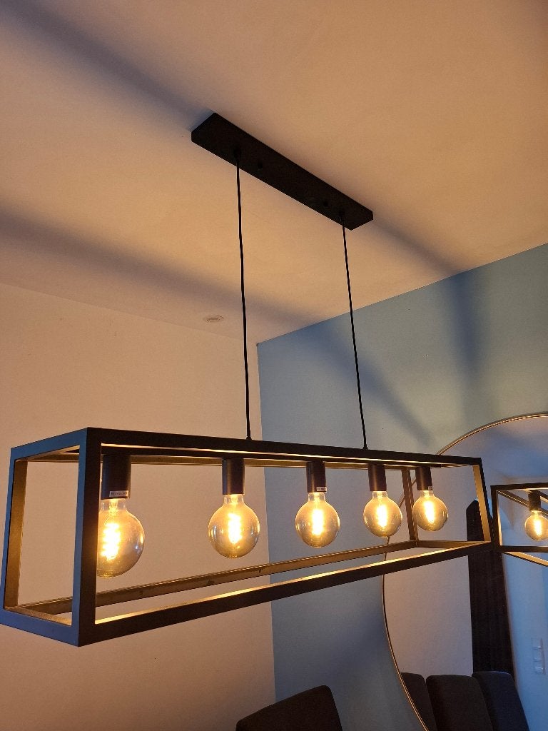 Eettafel lamp, Huis en Inrichting, Ophalen, Zo goed als nieuw, Metaal, E27 (groot)