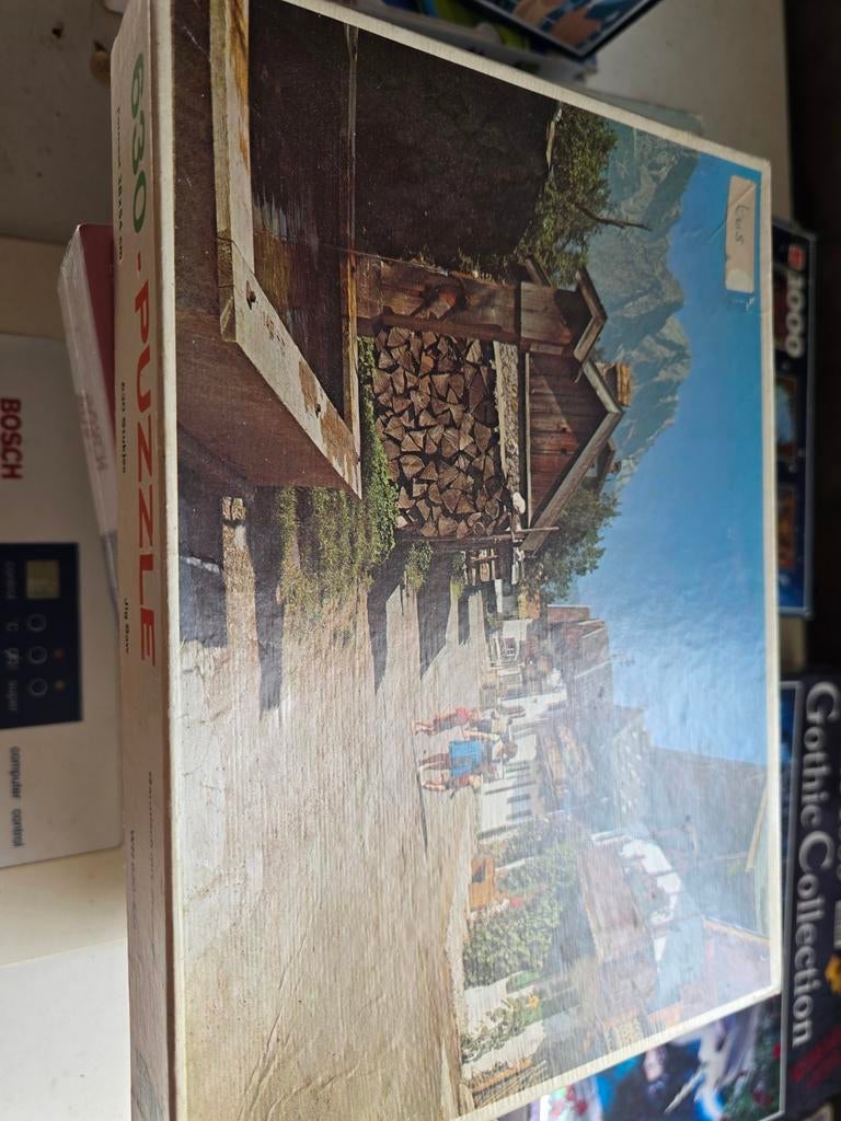 Vintage Legpuzzel 630 stukjes - Berglandschap, Ophalen of Verzenden, 500 t/m 1500 stukjes, Gebruikt, Legpuzzel
