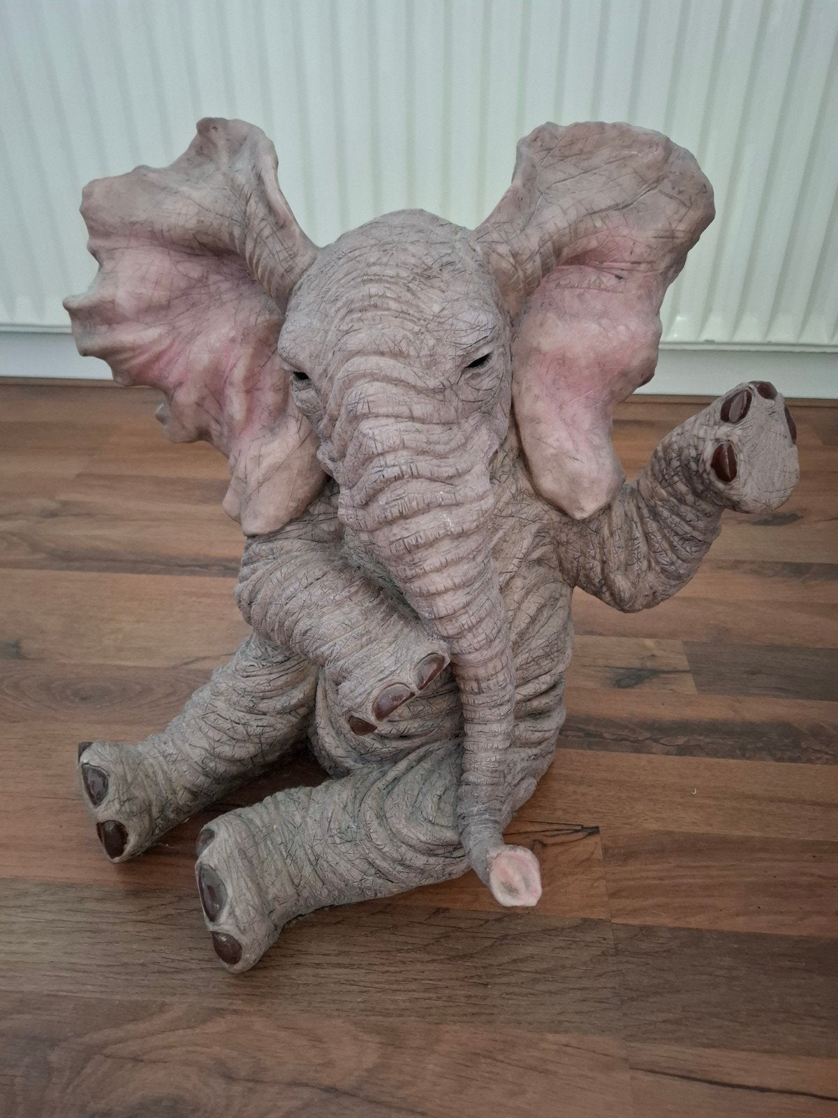 Decoratieve Olifant Beeld - Zittend Olifantje, Ophalen, Gebruikt, Overige stijlen, Grijs