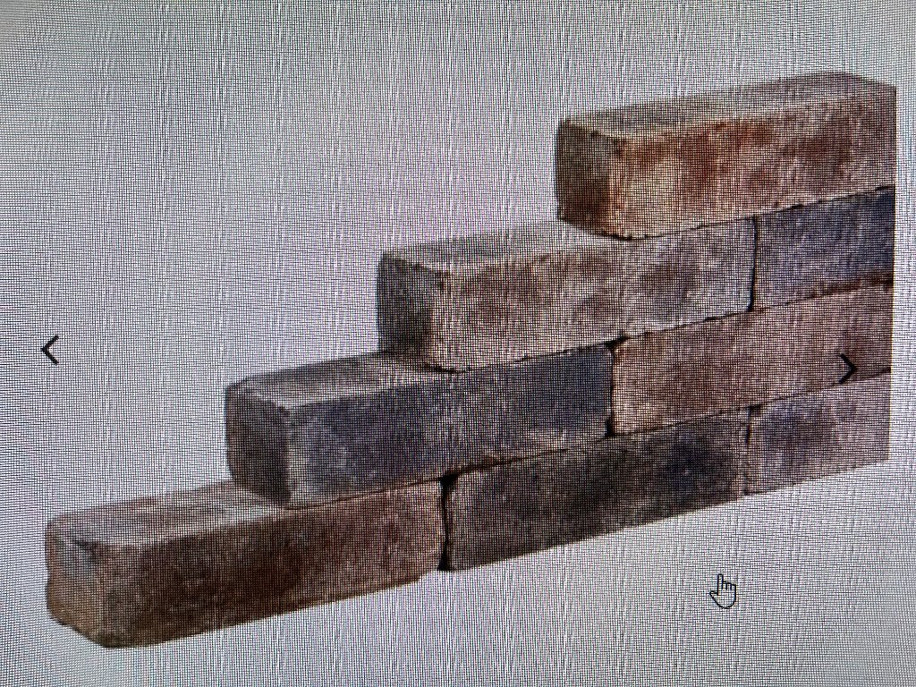 Nr. 0108 muurblok 15x15x60 bruinzwart getrommeld, Tuin en Terras, Ophalen, Biels, Nieuw, Minder dan 100 cm