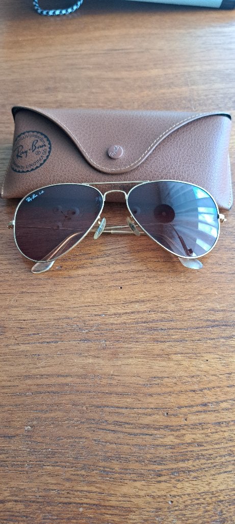 Originele Ray-Ban Aviator zonnebril, Ophalen, Gebruikt, Zonnebril, Bruin