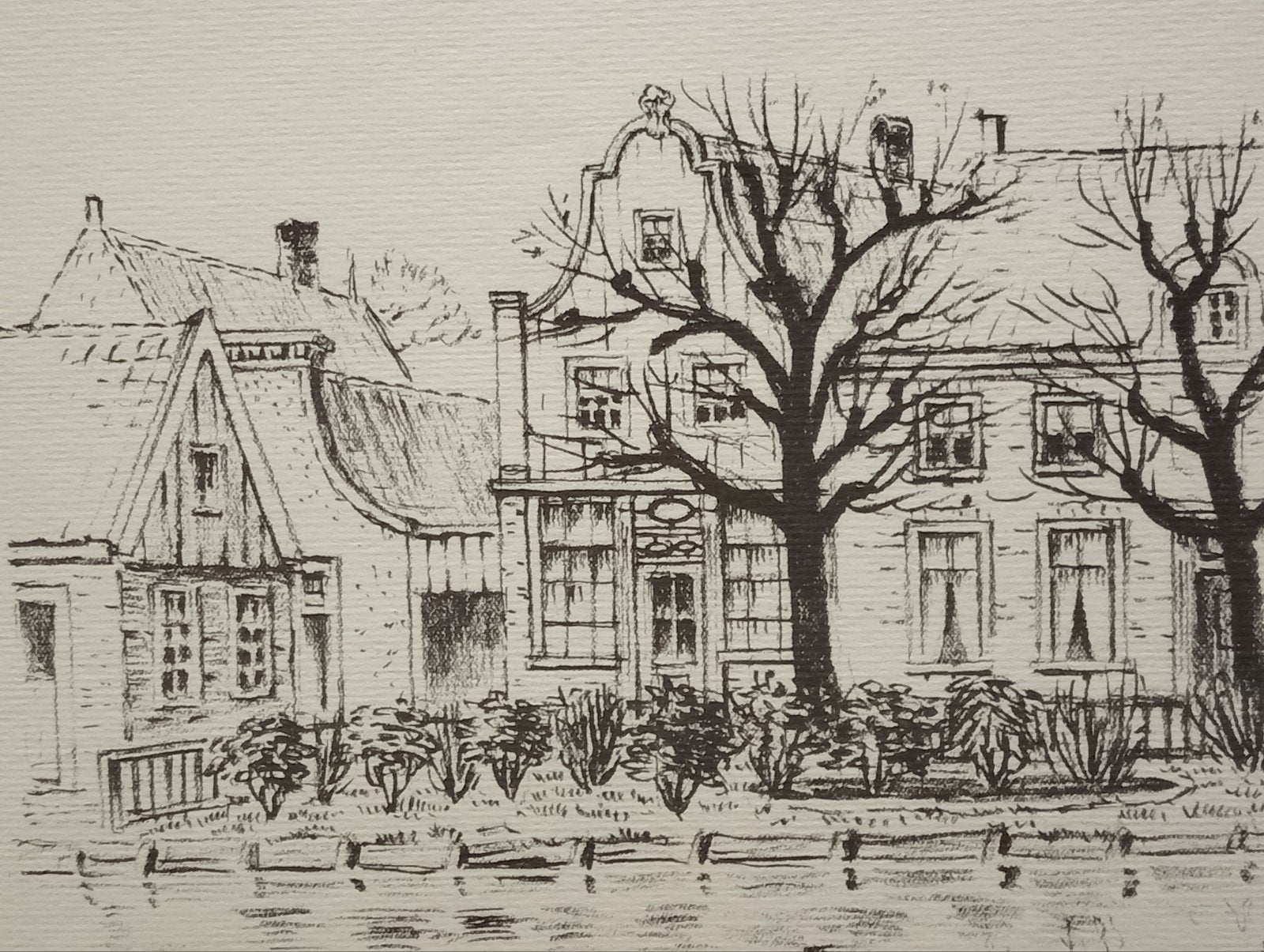 Lithografie Graft-De Rijp 1991, Antiek en Kunst, Ophalen of Verzenden