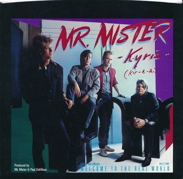 MAXI-SINGLE - Mr. Mister - Kyrie, Beschermende buitenhoes, Ophalen of Verzenden, Zo goed als nieuw, EP