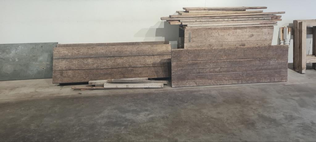 Oud steigerhout, Ophalen, Gebruikt, 25 tot 50 mm, Plank