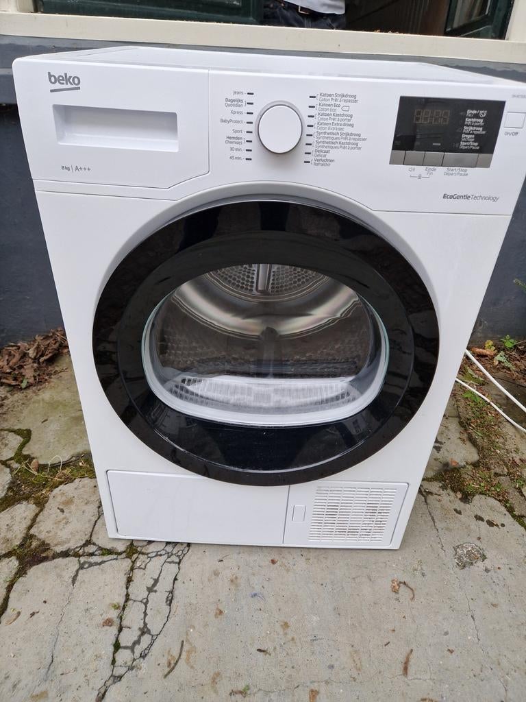 Beko DH87331BD Warmtepompdroger - Goed Werkend, Witgoed en Apparatuur, Wasdrogers, Ophalen, Gebruikt, 8 tot 10 kg, 85 tot 90 cm