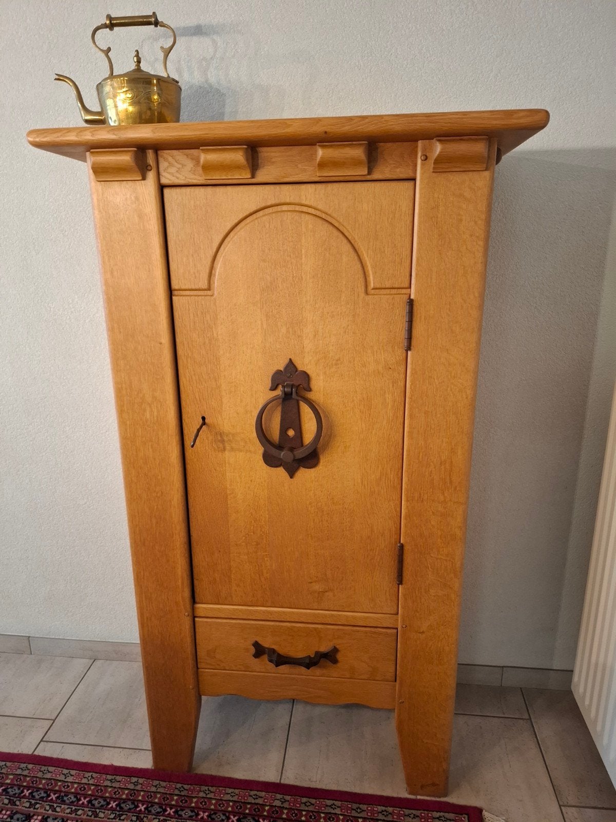 Eikenhouten kast met lade en planken, Huis en Inrichting, Ophalen, 25 tot 50 cm, 50 tot 100 cm, 150 tot 200 cm