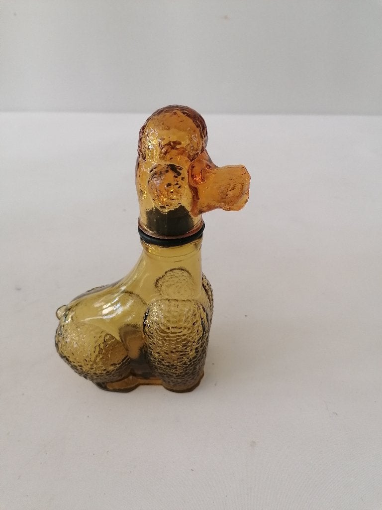 Italiaans EMPOLI glazen poedeltje amber kleurig izgst 19x10, Antiek en Kunst, Antiek | Glas en Kristal, Ophalen of Verzenden