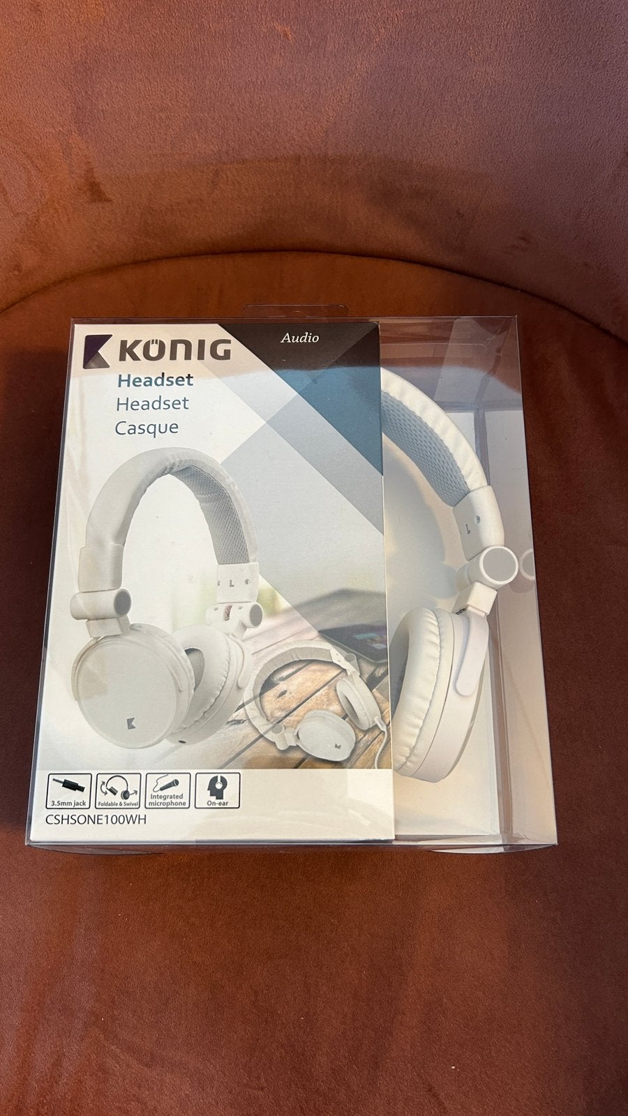 Nieuwe König Headset - Wit, On-ear met microfoon, Overige merken, Nieuw, On-ear, Ophalen of Verzenden