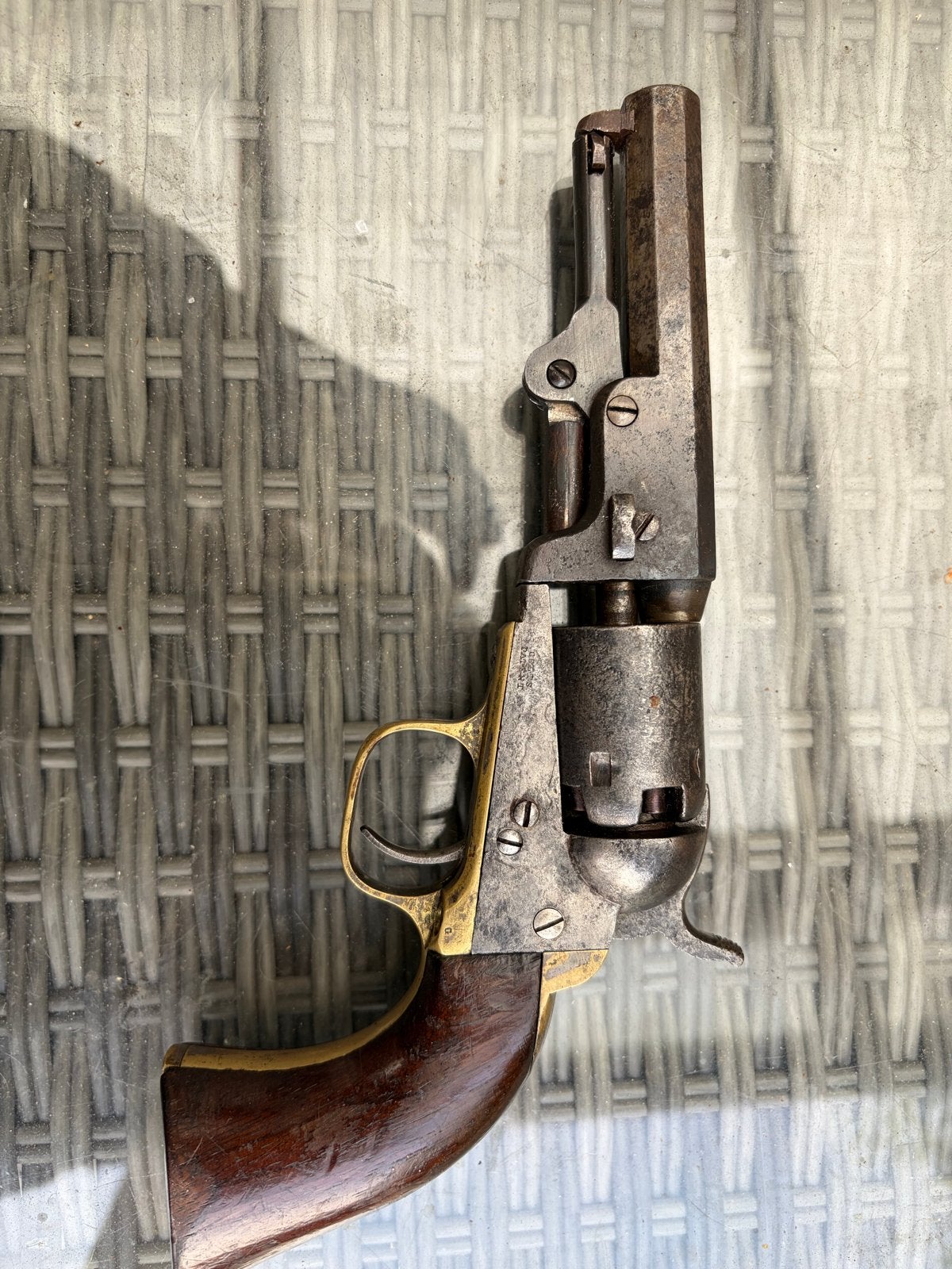 Antiek Colt pocket 1849revolver - Historisch verzamelobject, Ophalen of Verzenden, Landmacht, Nederland