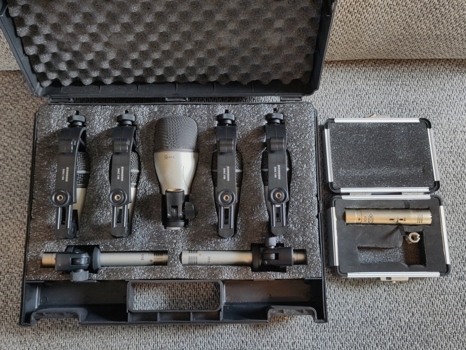 Samson 7 kit drum microfoons set (inc extra MXL 606), Muziek en Instrumenten, Microfoons, Ophalen of Verzenden, Zo goed als nieuw