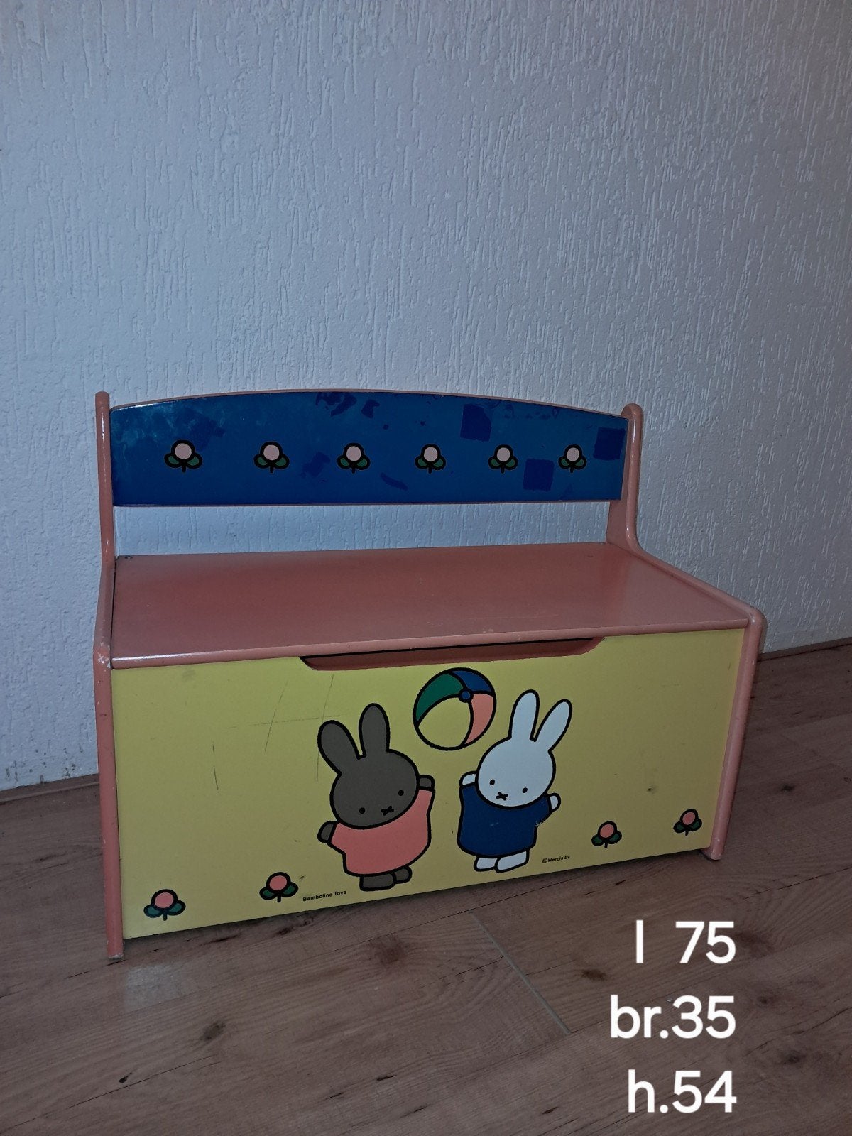 Miffy Speelgoedkist / Bankje - Vintage Design, Kinderen en Baby's, Ophalen