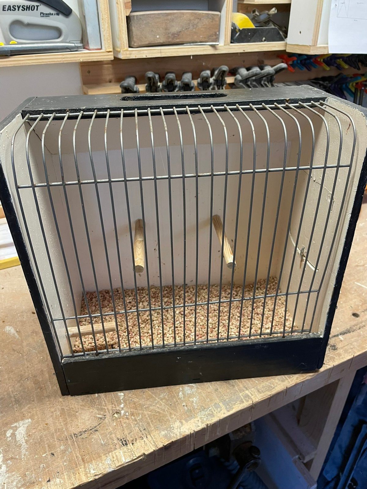 Te koop transport/tentoonstellingskooi, Ophalen, Gebruikt, Hout, Vogelkooi