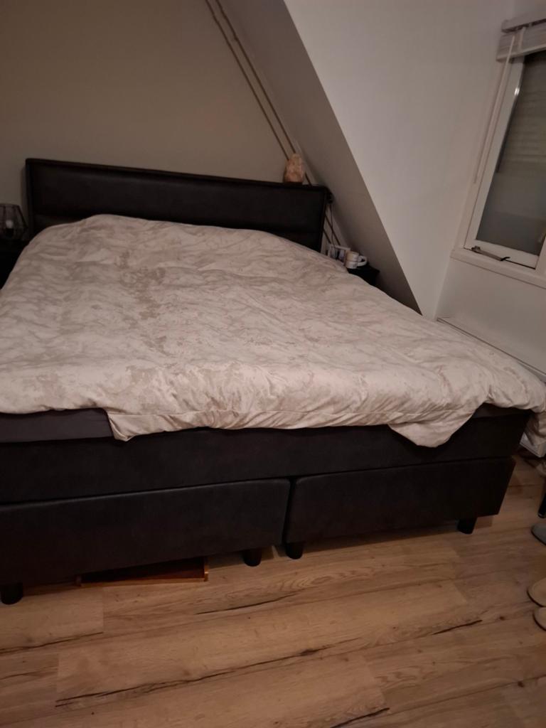 Boxspring 180x210 MOET ZSM WEG!!!, Ophalen, 210 cm, Tweepersoons, 180 cm