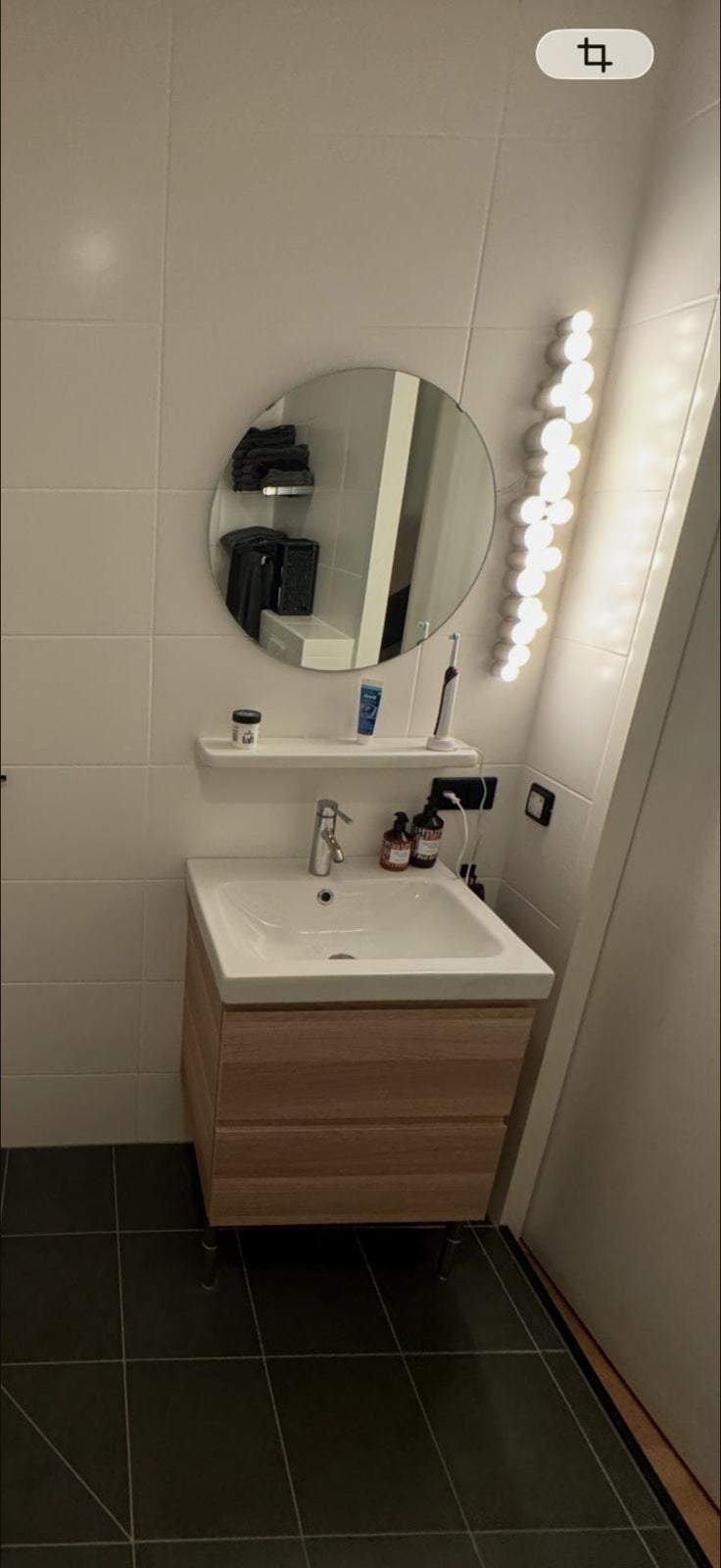 Badmeubel spiegel en plankje, Huis en Inrichting, Badkamer | Badkamermeubels, Ophalen, 50 tot 100 cm, Zo goed als nieuw, Minder dan 100 cm