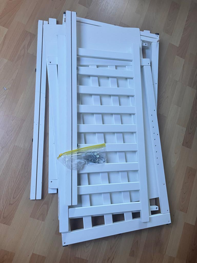 IKEA GULLIVER Babybedje wit, 60x120 cm met matras, Ophalen, Gebruikt, Ledikant