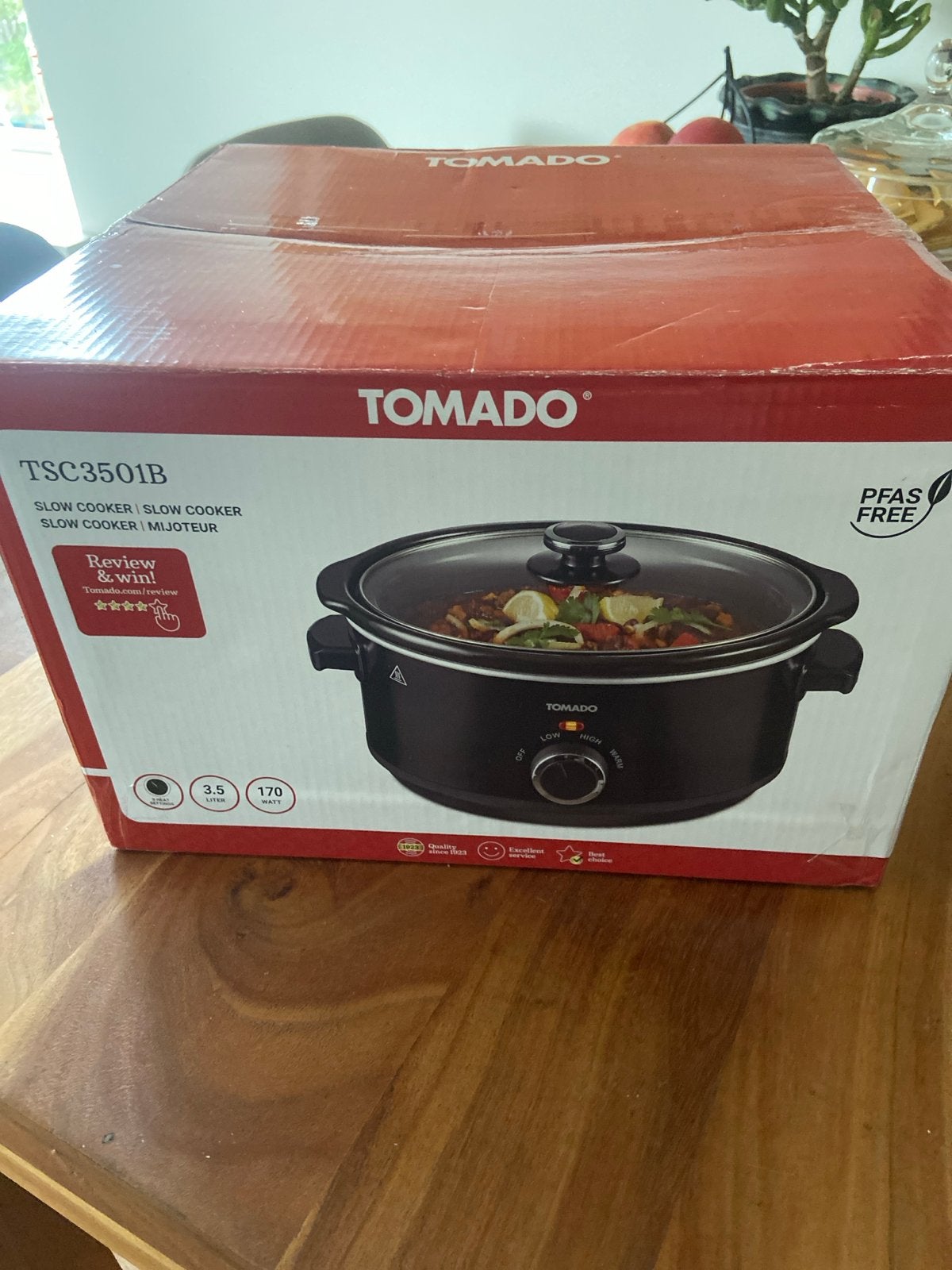 TOMADO TSC3501B Slowcooker - Nieuw in doos, Ophalen, Vaatwasmachinebestendig, Nieuw