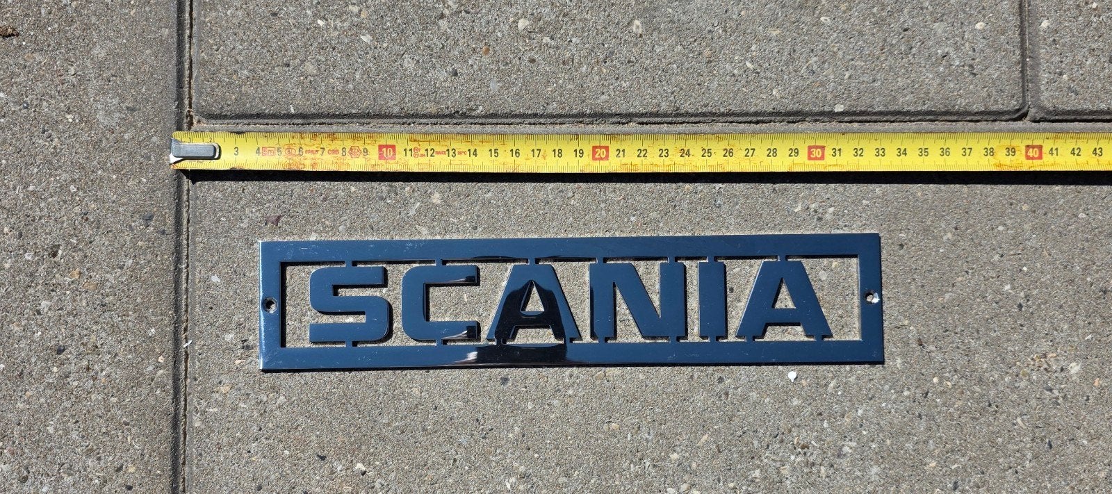 Scania embleem RVS LOGO, Verzamelen, Ophalen of Verzenden, Gebruikt, Auto's
