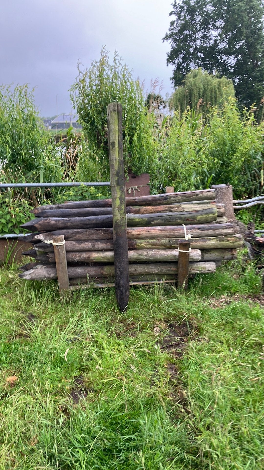 Afrastering palen, Tuin en Terras, Palen, Balken en Planken, Ophalen of Verzenden, Minder dan 180 cm, Palen