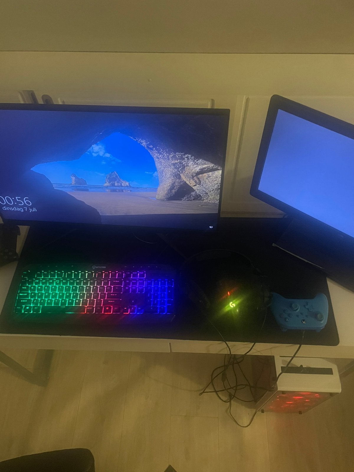 Gaming pc (inclusief monitor), Computers en Software, Desktop Pc's, Zo goed als nieuw, Gaming, SSD, 3 tot 4 Ghz