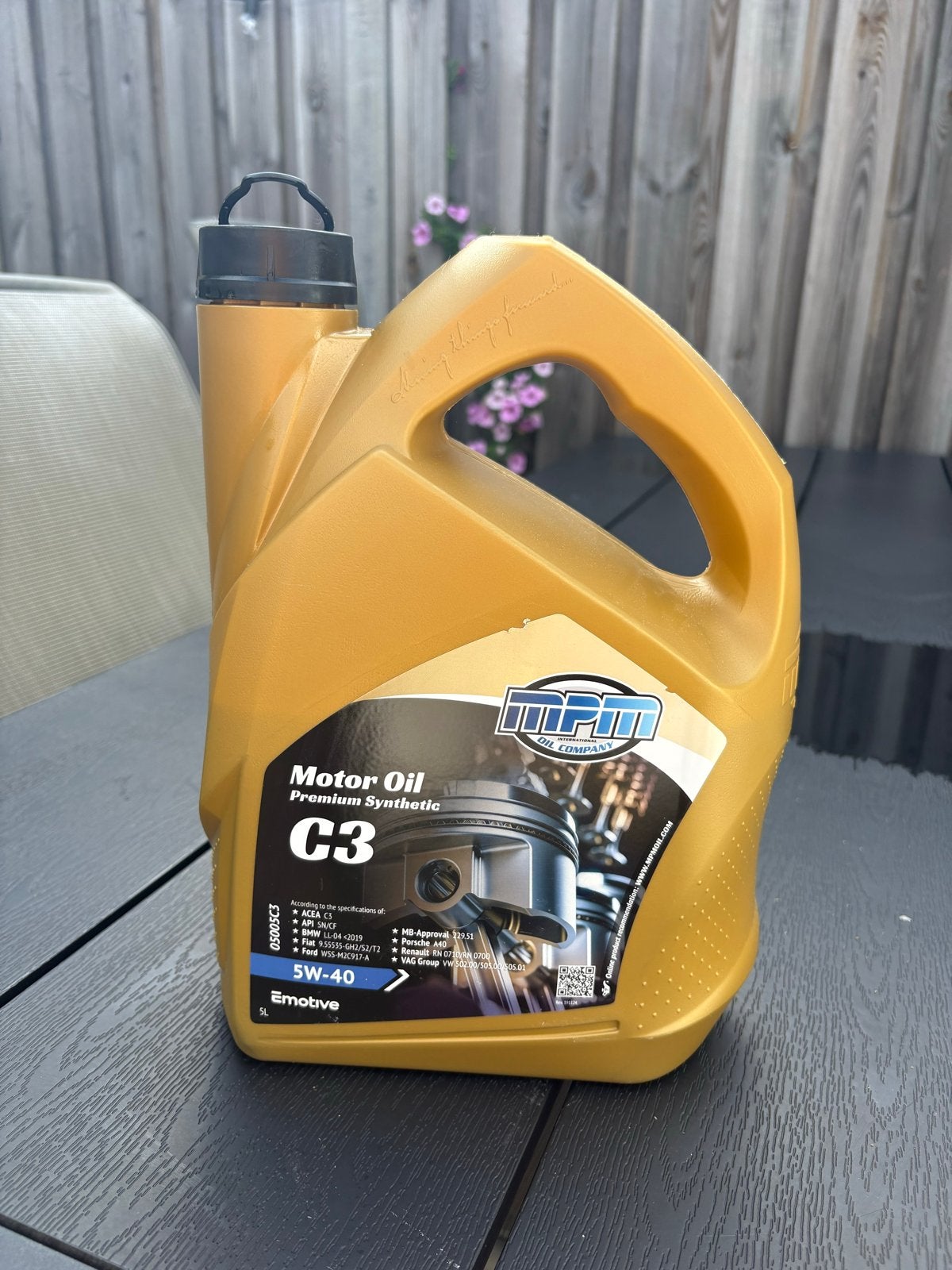 Motorolie 5W-40 C3 Premium Synthetic - 3 liter resterend, Ophalen, Gebruikt