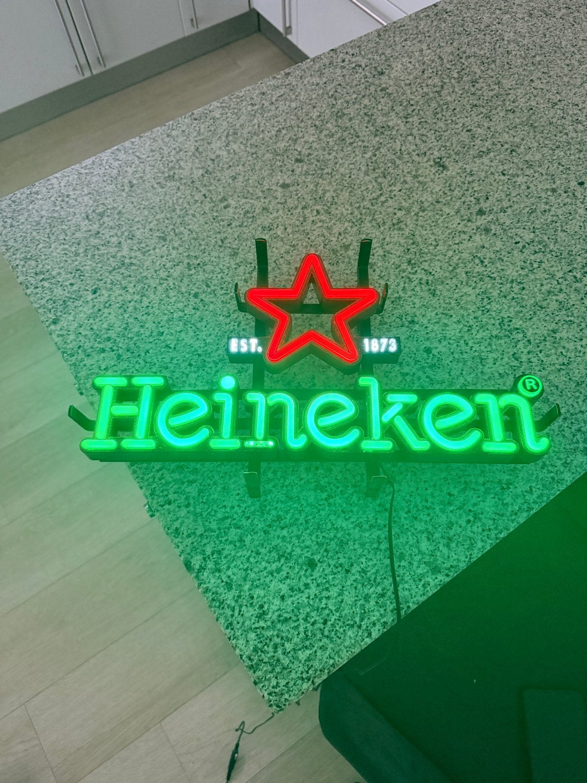 Heineken LED Neon Lichtbak Reclamebord, Ophalen of Verzenden, Gebruikt, Lichtbak of (neon) lamp