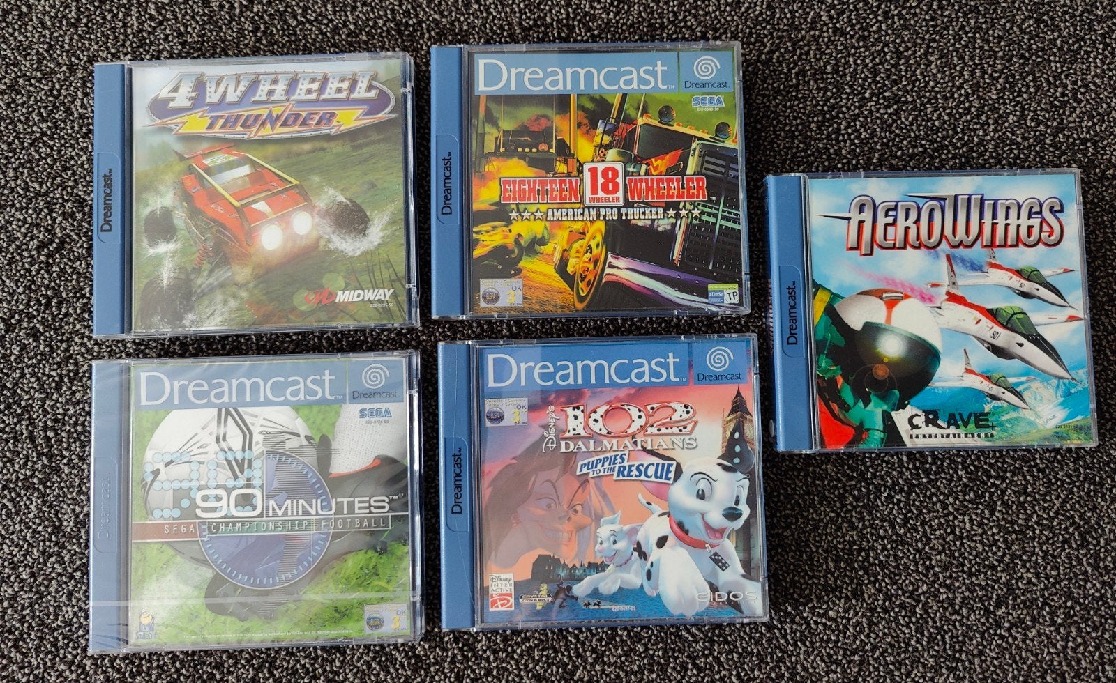 Sega Dreamcast Games - 5 stuks (o.a. 4 Wheel Thunder), Spelcomputers en Games, Gebruikt, Verzenden, 1 speler, Racen en Vliegen