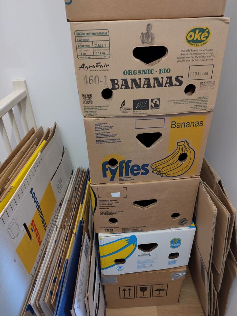 8x Stevige Kartonnen Verhuisdozen (Bananendozen), Doe-het-zelf en Verbouw, Kratten en Dozen, Ophalen