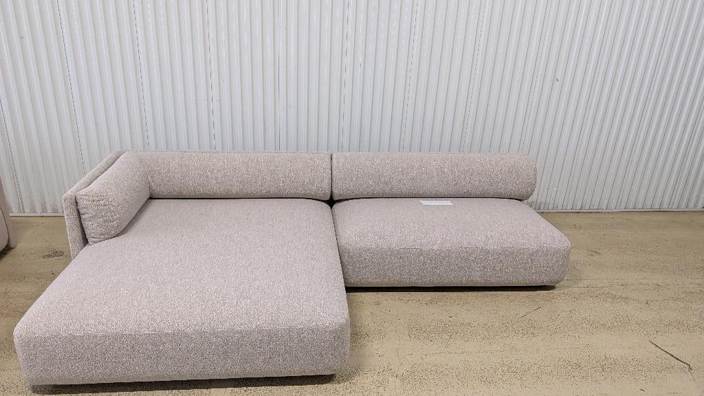 Nieuwe groot bankstel met loveseat in crème bouclé, Ophalen, Onbekend, Rechte bank, Onbekend