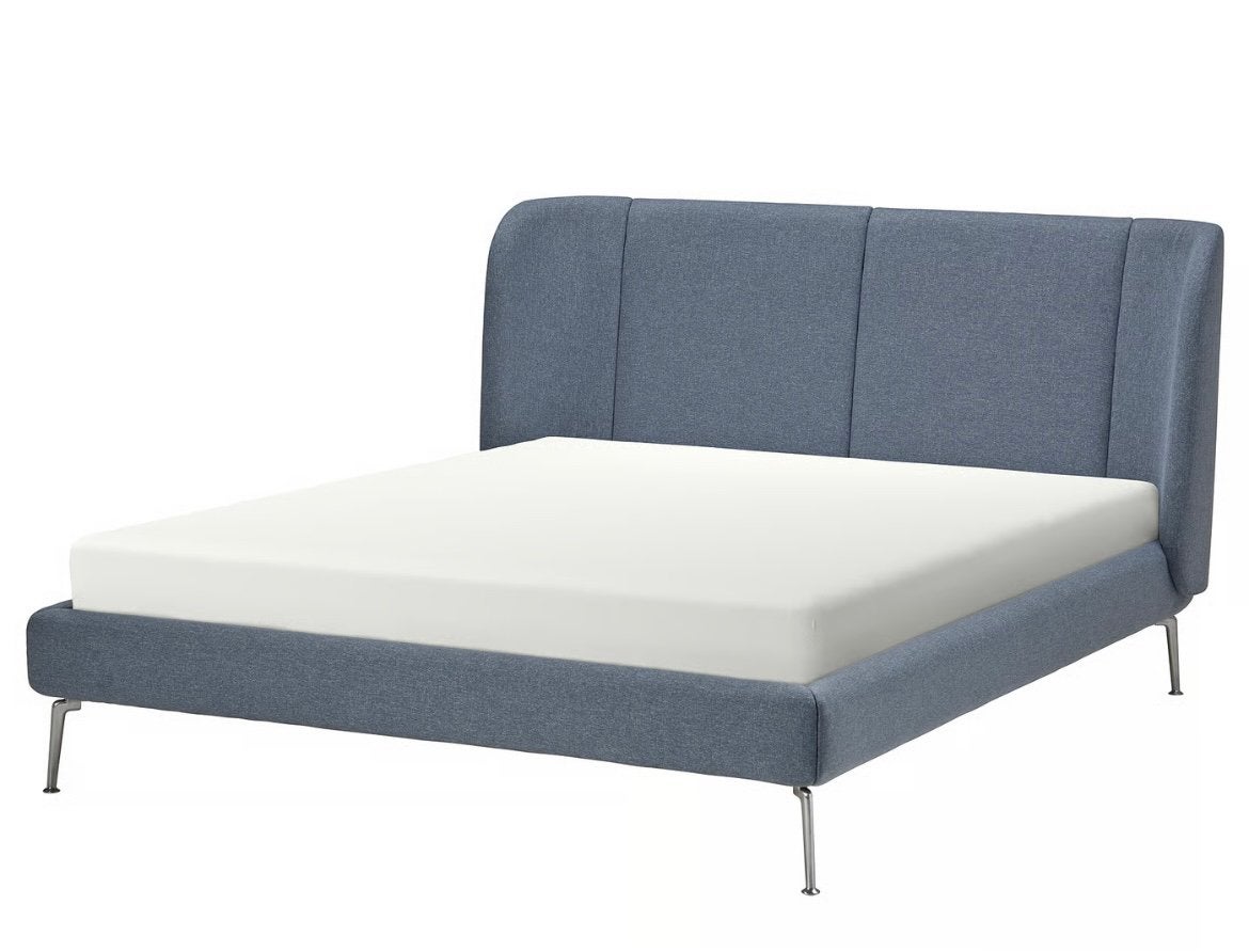 Tufjord bed ikea 160x200, Ophalen, Blauw, Tweepersoons, Zo goed als nieuw