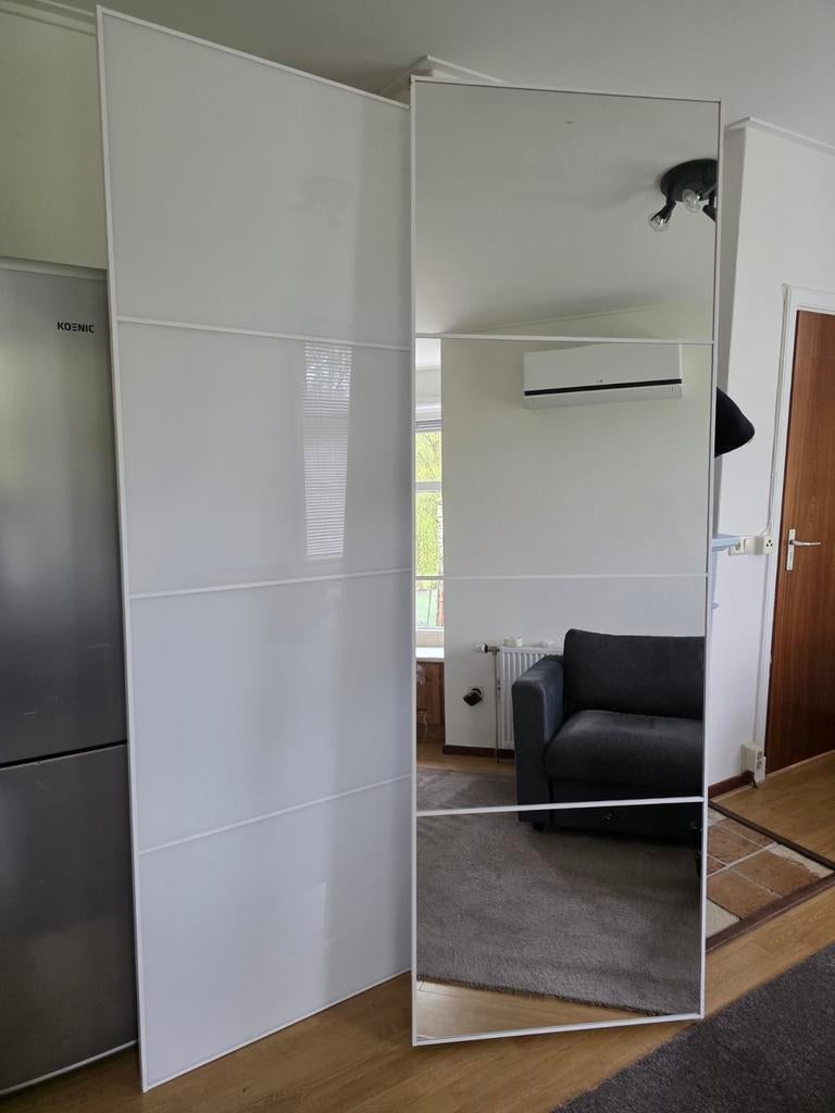 IKEA PAX Schuifdeuren AULI / MEHAMN - wit/spiegelglas, Huis en Inrichting, Ophalen of Verzenden