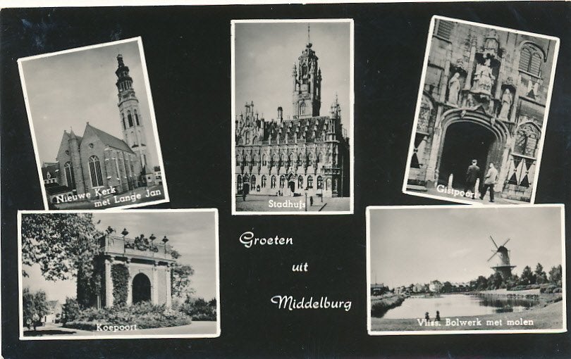 11118 Groeten uit Middelburg, Ophalen of Verzenden, 1940 tot 1960, Zeeland