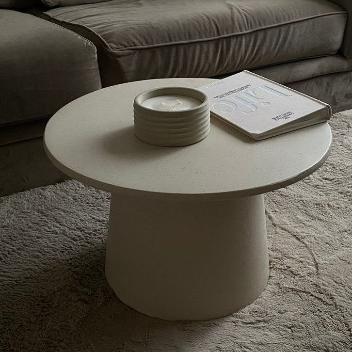Beige salontafel (s) | 60x38, Ophalen, Gebruikt, Rond, 50 tot 100 cm