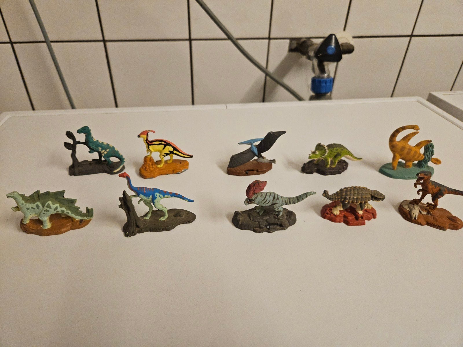 Jurassic park zeldzame metalen beeldjes  u.c.s.amblin, Verzamelen, Ophalen of Verzenden