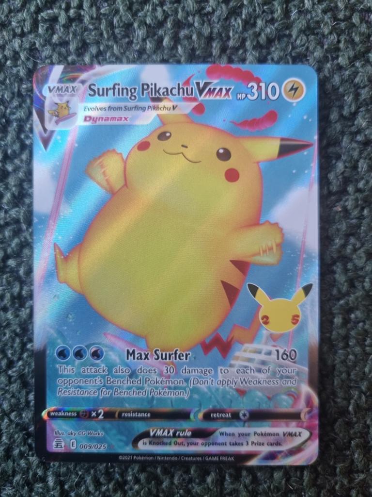 Surfing Pikachu Vmax, Ophalen of Verzenden, Zo goed als nieuw, Losse kaart