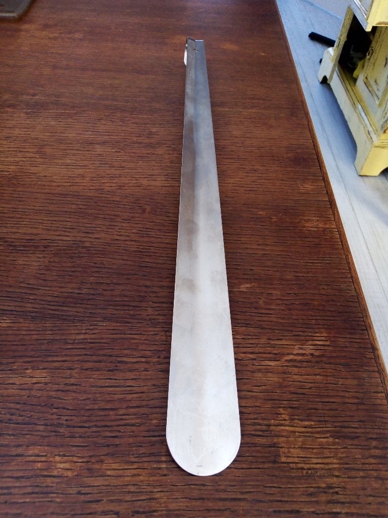 Lange metalen schoenlepel (55 cm) - Zo goed als nieuw!, Overige typen, Ophalen of Verzenden, Zo goed als nieuw, Grijs