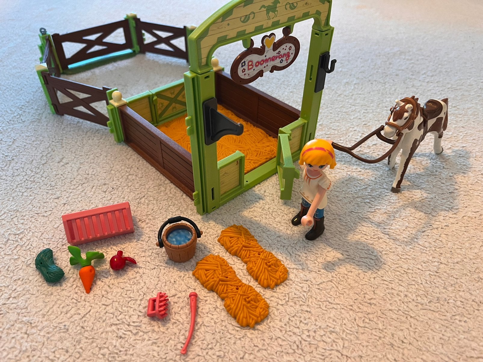 Playmobil Spirit Abigail & Boomerang 9480 compleet met doos, Gebouw, Complete set, Ophalen of Verzenden, Zo goed als nieuw