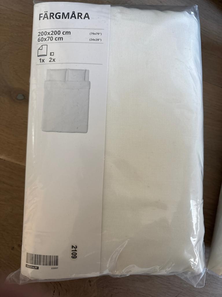 IKEA FÄRGMÅRA Dekbedovertrekset 200x200 cm Wit Nieuw, Verzenden, Wit, Dekbedovertrek, Nieuw