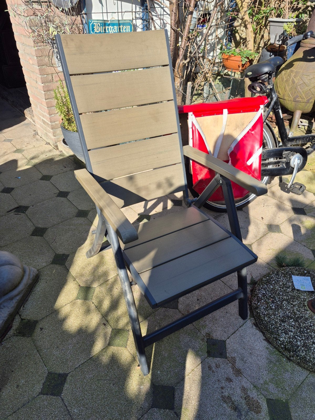 Verstelbare tuinstoel, inklapbaar 4x, Ophalen