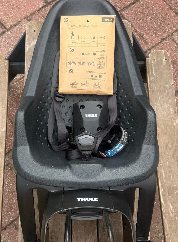 Thule Yepp 2 Maxi kinderfietszitje, Ophalen, Achterzitje, Voetsteuntjes, 9 t/m 18 kg